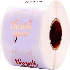 500 roll thank you stickers